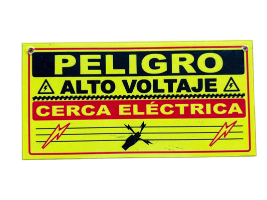 Aviso Peligro Cercado Electrico